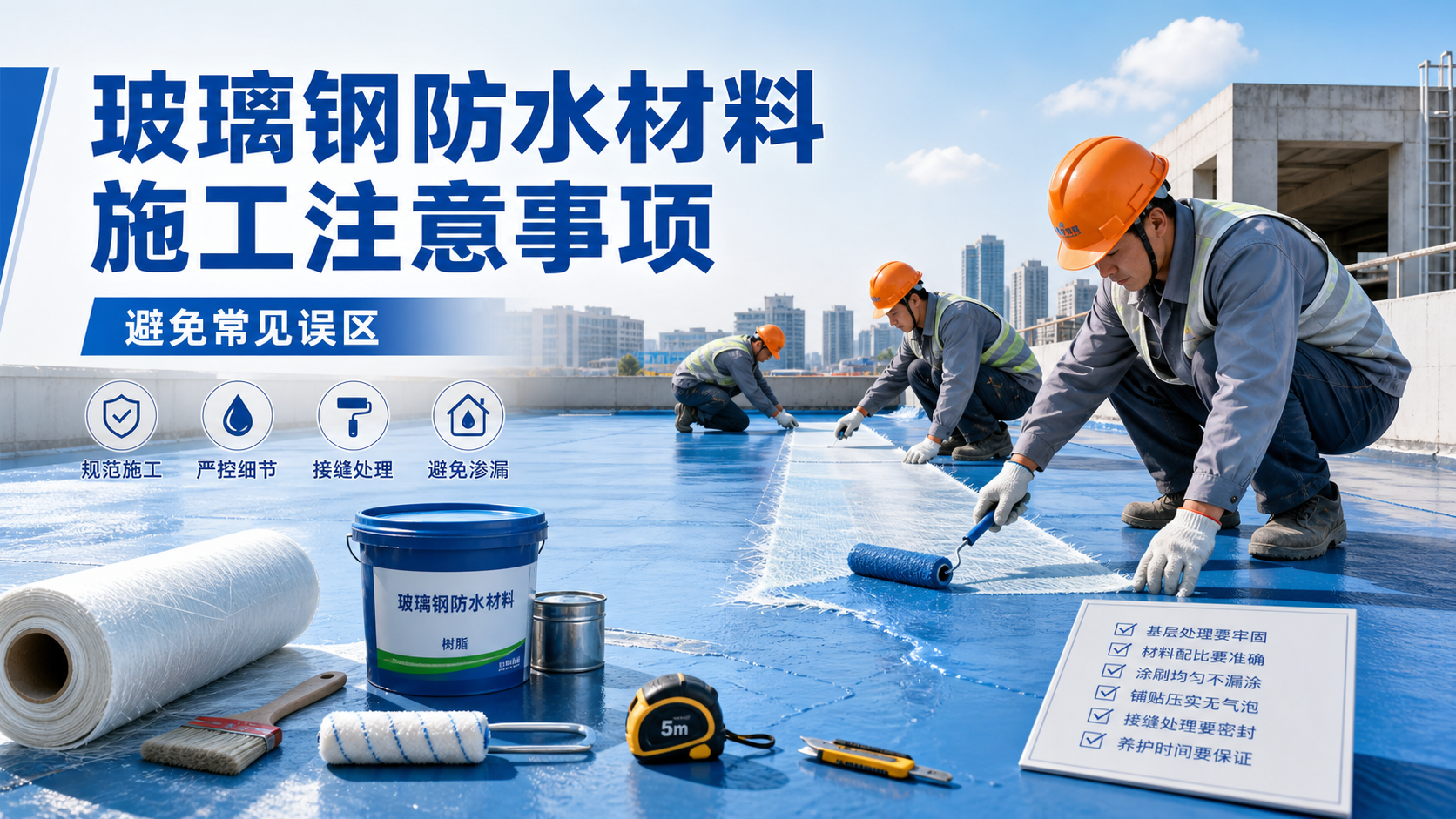 玻璃钢防水材料施工注意事项，避免常见误区 克拉玛依 版